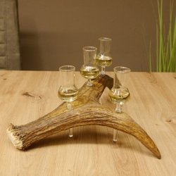 Schnapsanbieter 4x kleine Gläser Steckglas mit Stiel auf Elchstange Geschenk 27.60.9.1