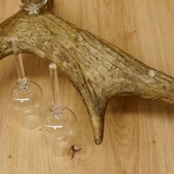 Schnapsanbieter 4x kleine Gläser Steckglas mit Stiel auf Elchstange Geschenk 27.60.9.2