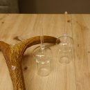 Schnapsanbieter 2 Gläser große mit Stiel auf Elchstange Ständer Steckglas Set Schnaps Geschenk Neu 27.60.9.4