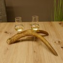 Schnapsanbieter 2 Gläser große mit Stiel auf Elchstange Ständer Steckglas Set Schnaps Geschenk Neu 27.60.9.4