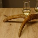 Schnapsanbieter 2 Gläser große mit Stiel auf Elchstange Ständer Steckglas Set Schnaps Geschenk Neu 27.60.9.4