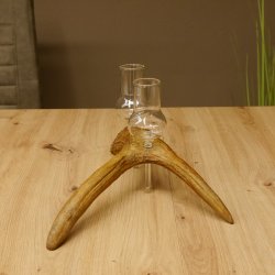 Schnapsanbieter 2 Gläser große mit Stiel auf Elchstange Ständer Steckglas Set Schnaps Geschenk Neu 27.60.9.4