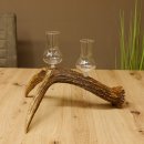 Schnapsanbieter 2x Gläser große mit Stiel auf Elchstange Ständer Steckglas Set Schnaps Geschenk Neu 27.60.9.5