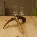 Schnapsanbieter 2x Gläser große mit Stiel auf Elchstange Ständer Steckglas Set Schnaps Geschenk Neu 27.60.9.5
