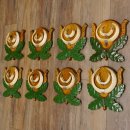 Wildschweinwaffen (Sus scrofa) 8 Stück Keilerwaffen Trophäe Keiler Gewaff Schilder 32.280