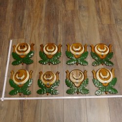 Wildschweinwaffen (Sus scrofa) 8 Stück Keilerwaffen Trophäe Keiler Gewaff Schilder 32.280