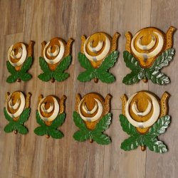 Wildschweinwaffen (Sus scrofa) 8 Stück Keilerwaffen Trophäe Keiler Gewaff Schilder 32.280