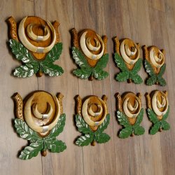 Wildschweinwaffen (Sus scrofa) 8 Stück Keilerwaffen Trophäe Keiler Gewaff Schilder 32.280