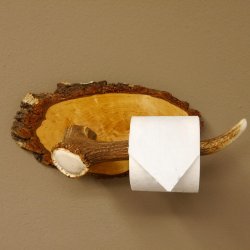 Klorollenhalter WC Rollenhalter Toilettenpapierhalter Hirschstange Hirsch Birkeschild 100.4.7