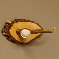 Klorollenhalter WC Rollenhalter Toilettenpapierhalter Hirschstange Hirsch Birkeschild 100.4.7