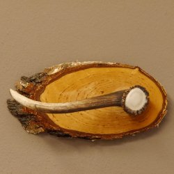 Klorollenhalter WC Rollenhalter Toilettenpapierhalter Hirschstange Hirsch Birkeschild 100.4.8