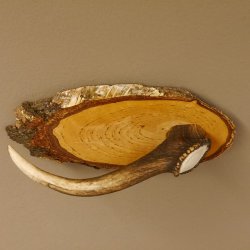 Klorollenhalter WC Rollenhalter Toilettenpapierhalter Hirschstange Hirsch Birkeschild 100.4.8