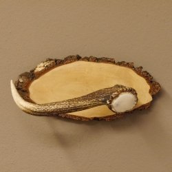 Klorollenhalter WC Rollenhalter Toilettenpapierhalter Hirschstange Hirsch Birkeschild 100.4.10