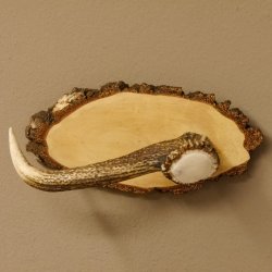 Klorollenhalter WC Rollenhalter Toilettenpapierhalter Hirschstange Hirsch Birkeschild 100.4.10