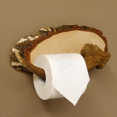 Klorollenhalter WC Rollenhalter Toilettenpapierhalter Hirschstange Hirsch Birkeschild 100.4.11