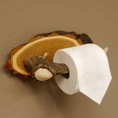 Klorollenhalter WC Rollenhalter Toilettenpapierhalter Hirschstange Hirsch Birkeschild 100.4.13