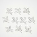 5 feuilles de chêne pour trophées de chasse au sanglier - couleur argent -