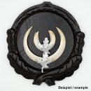 5 feuilles de chêne pour trophées de chasse au sanglier - couleur argent -