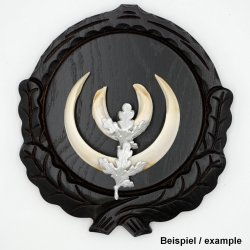 5 feuilles de chêne pour trophées de chasse au sanglier - couleur argent -