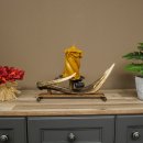 Bougier en bois de cerf rouge avec 2 bougies en fer forgé et corne de cerf