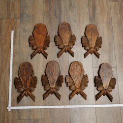 Trophy tags, 7 pieces, chamois Tags, used tag, AF: 20 x 10 cm, for whole nose