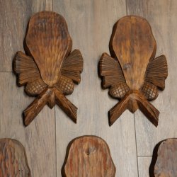 Trophy tags, 7 pieces, chamois Tags, used tag, AF: 20 x 10 cm, for whole nose