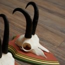 Cuernos de gamuza, 3 piezas, macho de gamuza SL 21,4 cm, cuernos de gamuza sobre placa de trofeo de MADERA DE PINO CIBELO 47.278