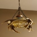 Deckenlampe Lampe Deckenleuchte 4x Sikahirschstange Stangen Leuchte 1 - flammig Lampenschirm