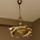 Deckenlampe Lampe Deckenleuchte 4x Sikahirschstange Stangen Leuchte 1 - flammig Lampenschirm