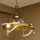Deckenlampe Lampe Deckenleuchte 4x Sikahirschstange Stangen Leuchte 1 - flammig Lampenschirm