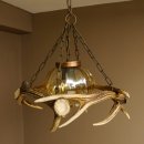 Deckenlampe Lampe Deckenleuchte 4x Sikahirschstange Stangen Leuchte 1 - flammig Lampenschirm