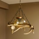 Deckenlampe Lampe Deckenleuchte 4x Sikahirschstange Stangen Leuchte 1 - flammig Lampenschirm