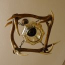 Deckenlampe Lampe Deckenleuchte 4x Sikahirschstange Stangen Leuchte 1 - flammig Lampenschirm