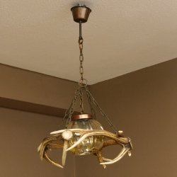 Deckenlampe Lampe Deckenleuchte 4x Sikahirschstange Stangen Leuchte 1 - flammig Lampenschirm