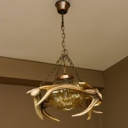 Deckenlampe Lampe Deckenleuchte 4x Sikahirschstange Stangen Leuchte 1 - flammig Lampenschirm