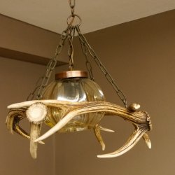 Deckenlampe Lampe Deckenleuchte 4x Sikahirschstange Stangen Leuchte 1 - flammig Lampenschirm