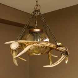 Deckenlampe Lampe Deckenleuchte 4x Sikahirschstange Stangen Leuchte 1 - flammig Lampenschirm