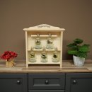 Jagdapotheke aus Holz mit 5 Flaschen und Jagdmotiv Jagd...