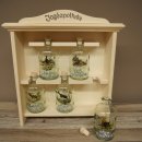 Jagdapotheke aus Holz mit 5 Flaschen und Jagdmotiv Jagd Neu 27.7.10.2