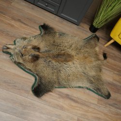 Wilde zwijnenhuid everzwijnenhuid wild zwijn zwoerd varkenszwoerd vloerkleed lengte 180 cm 87.6.41