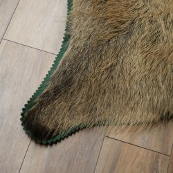 Wilde zwijnenhuid everzwijnenhuid wild zwijn zwoerd varkenszwoerd vloerkleed lengte 180 cm 87.6.41