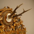 Geweih Garderobe mit 6 Hirschspitzen Haken auf geschnitztes Holzbrett 1x Rehgeweih Wandgarderobe Unikat 27.8.126