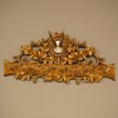 Geweih Garderobe mit 6 Hirschspitzen Haken auf geschnitztes Holzbrett 1x Rehgeweih Wandgarderobe Unikat 27.8.126