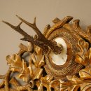 Geweih Garderobe mit 6 Hirschspitzen Haken auf geschnitztes Holzbrett 1x Rehgeweih Wandgarderobe Unikat 27.8.126