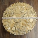 Tavolo da cerimonia con 4 montanti in corno di cervo rosso e piano in vetro ESG 8 mm 99.2.9