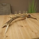 Schnapsleverancier 5x kleine glazen met steel op edelhertenstang Cadeau 27.60.2.57