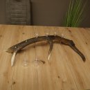 Schnapsleverancier 5x kleine glazen met steel op edelhertenstang Cadeau 27.60.2.57