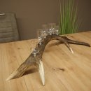 Schnapsleverancier 5x kleine glazen met steel op edelhertenstang Cadeau 27.60.2.57