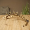 Schnapsleverancier 5x kleine glazen met steel op edelhertenstang Cadeau 27.60.2.57
