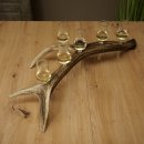 Schnapsleverancier 5x kleine glazen met steel op edelhertenstang Cadeau 27.60.2.57